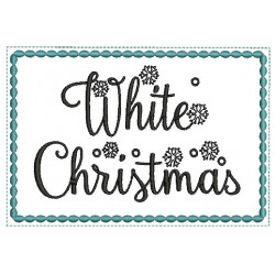 Stickdatei - ITH Postkarte White Christmas